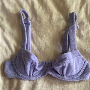 Victoria's Secret Lavender Purple Underwire Bikini Balconet Terry Cloth 32B